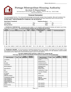 Section 8 Housing Application Form