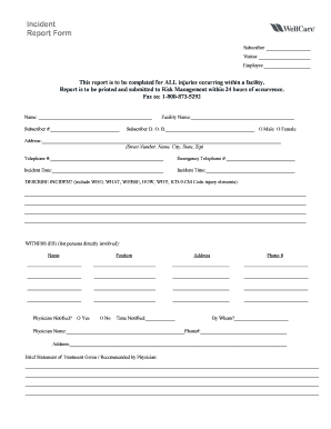 Incident Report Form