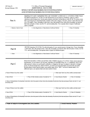 OPM-FIPC Form 36