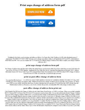 USPS Change of Address Form