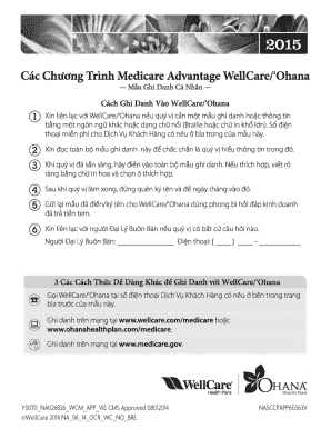 WellCare/'Ohana Medicare Advantage Enrollment Form