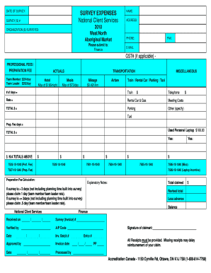 Student report sheet - SURVEY EXPENSES National Client Services 2010 WestNorth - www3 accreditation