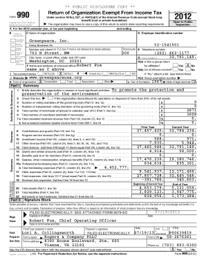 Form 990 Return of Organization Exempt From Income Tax