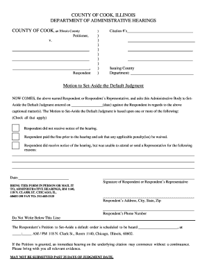 Motion to Set-Aside Default Judgment