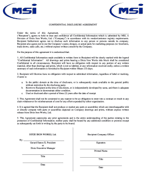 Confidential Disclosure Agreement
