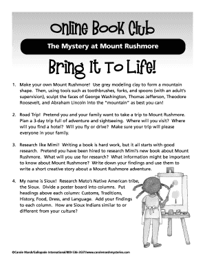 The Mystery at Mount Rushmore Activity Book