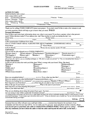 Sales Lead Form