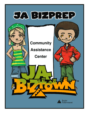 JA BizTown Community Assistance Center BizPrep Envelope