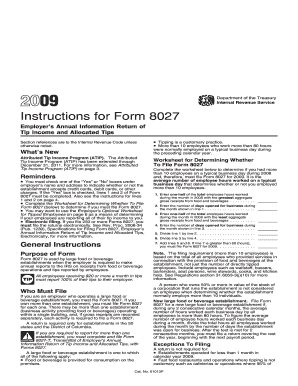 Instructions for Form 8027