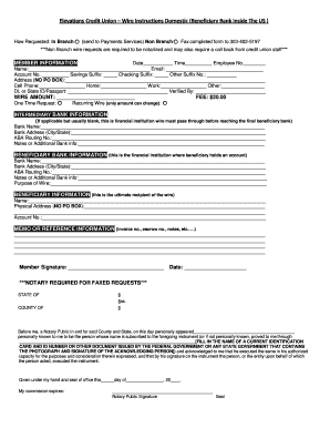 Elevations Credit Union Wire Instructions