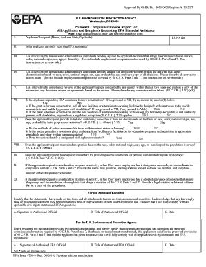 EPA Preaward Compliance Review Report