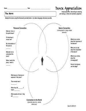 Dance Appreciation Form