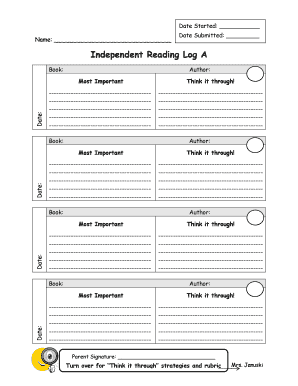 Independent Reading Log