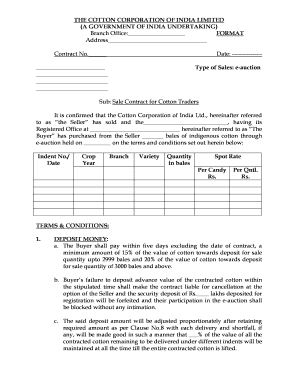 Cotton Sale Contract