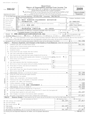 Form 990-EZ Tax Return