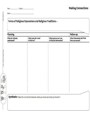 Religious Expressions and Traditions Form