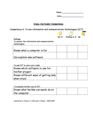 ICT Competency Assessment Form