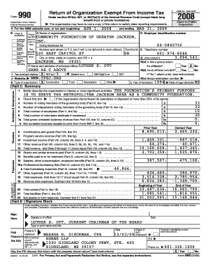 Form 990 Tax Return for Nonprofits