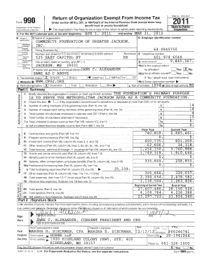 Form 990 Tax Exemption Return