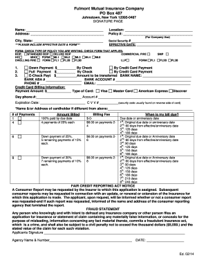 Insurance Policy Signature Page