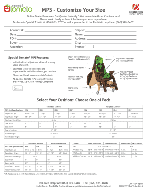 Special Tomato MPS Order Form
