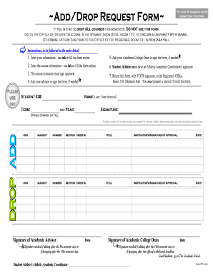 Add/Drop Request Form