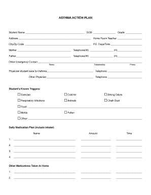 Asthma Action Plan