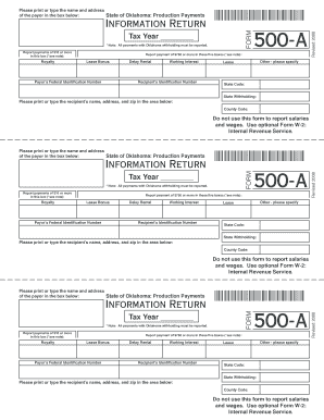 Oklahoma Production Payments Information Return