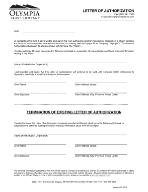 Letter of Authorization