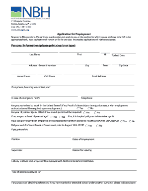 Application for Employment