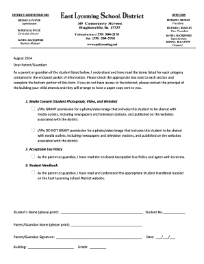 Student Media Consent and Policy Agreement