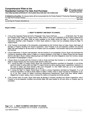 Florida Residential Contract Rider