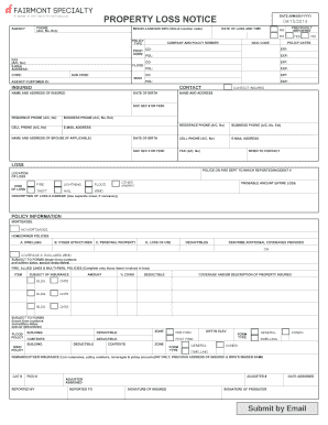 Property Insurance Claim Form