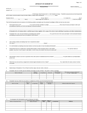 Affidavit of Heirship