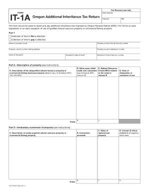 Oregon Additional Inheritance Tax Return