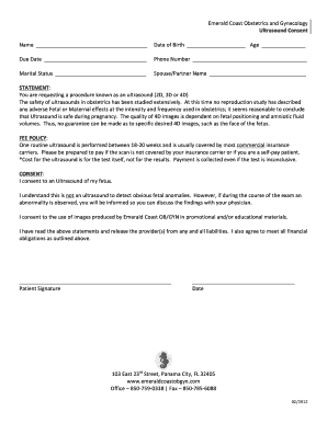 Ultrasound Consent Form