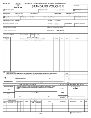 New York Standard Voucher Form