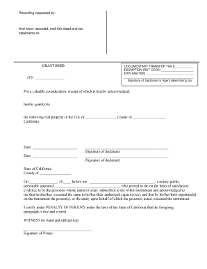California Grant Deed