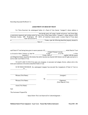 Assignment of Deed of Trust