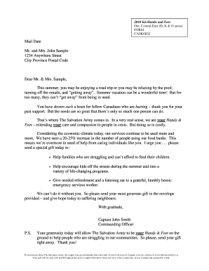 The Salvation Army Donation Form