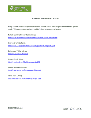 fillable online budgets and budget forms abc clio fax email print online budgets