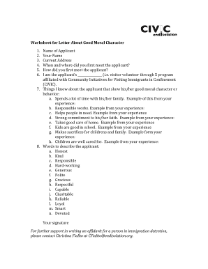 Immigration Detention Bond Hearing Support Letter