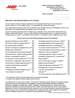 Minnesota Tax Credit Application
