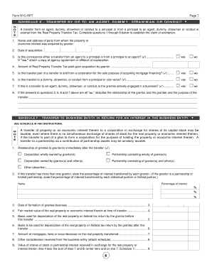 New York City Real Property Transfer Tax Exemption Forms