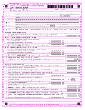 Rhode Island Composite Income Tax Return Form RI-1040C