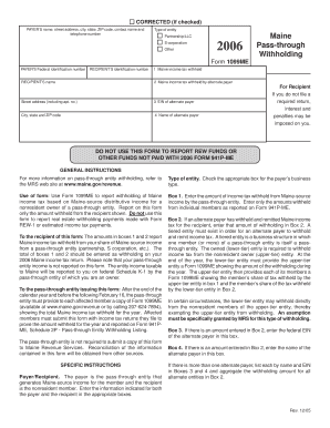 Maine Form 1099ME