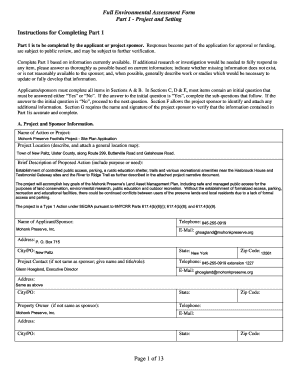 Full Environmental Assessment Form