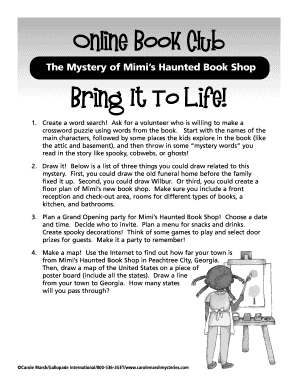 Mimi's Haunted Book Shop Activity Guide