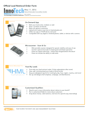 Lead Retrieval Order Form