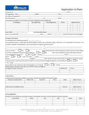 Rental Application Form